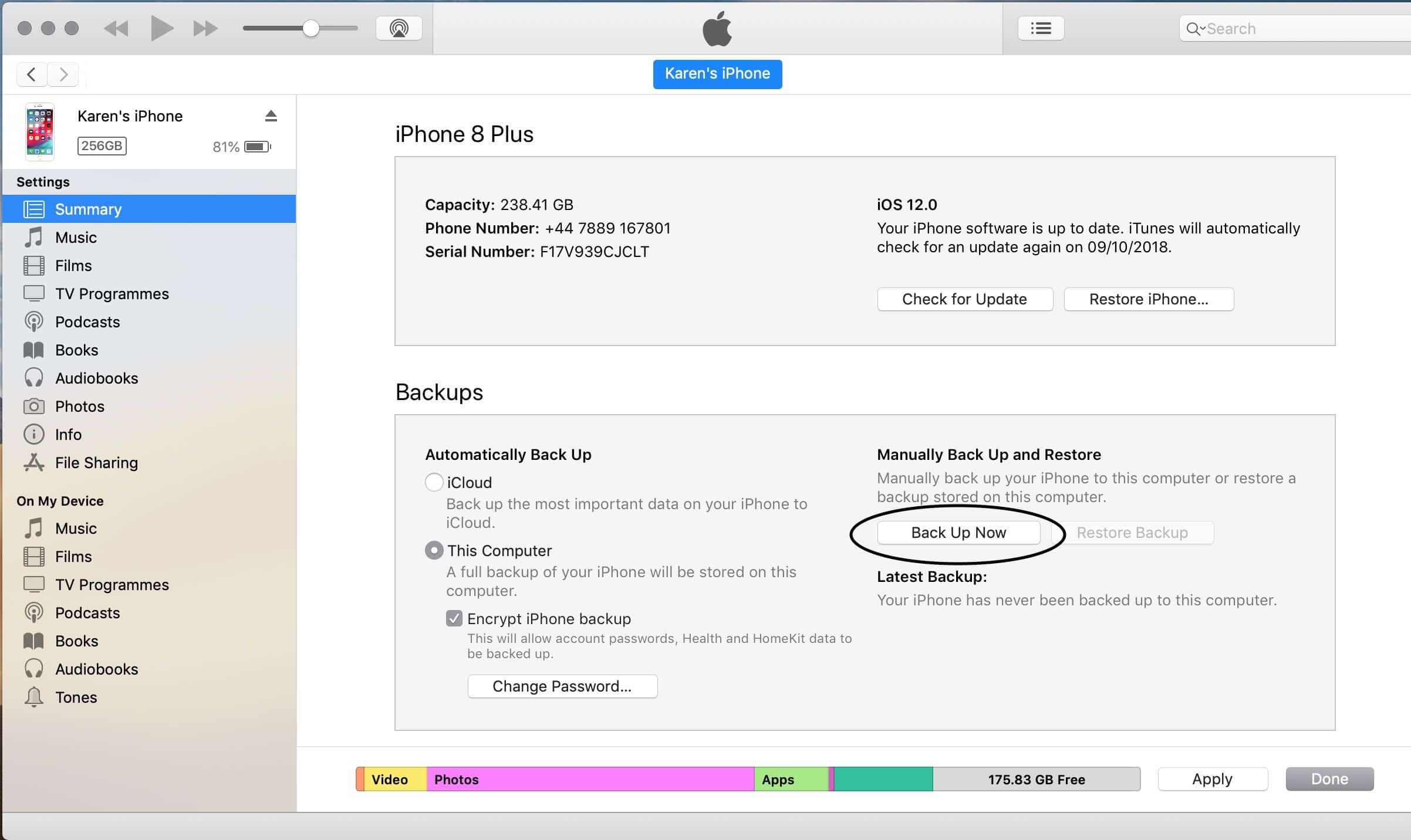 How To Create iTunes BackUp To Mac or PC