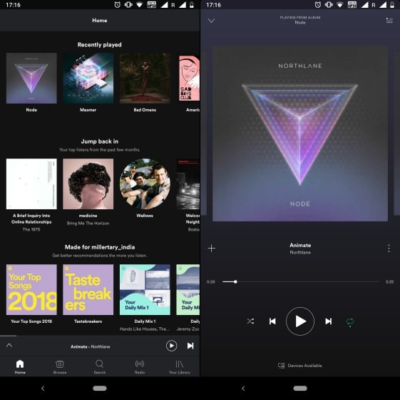 spotify-homescreen-and-now-playing-screen
