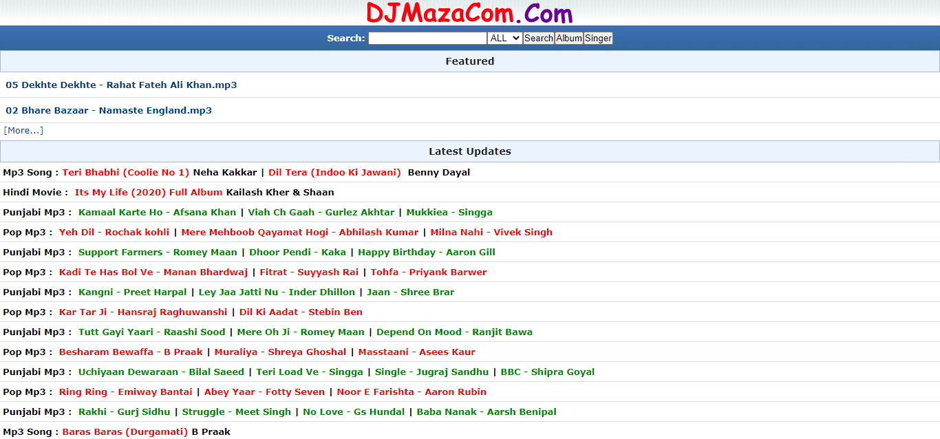 Djmazacom.com Download Bollywood Songs